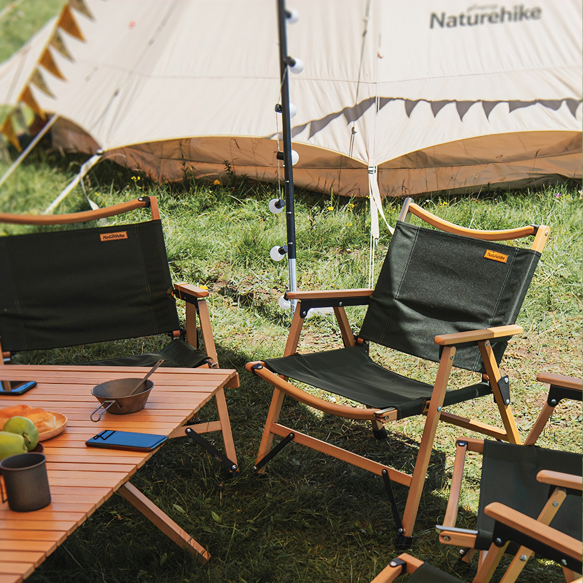 Naturehike Ghế cắm trại thư giãn Glamping gấp gọn