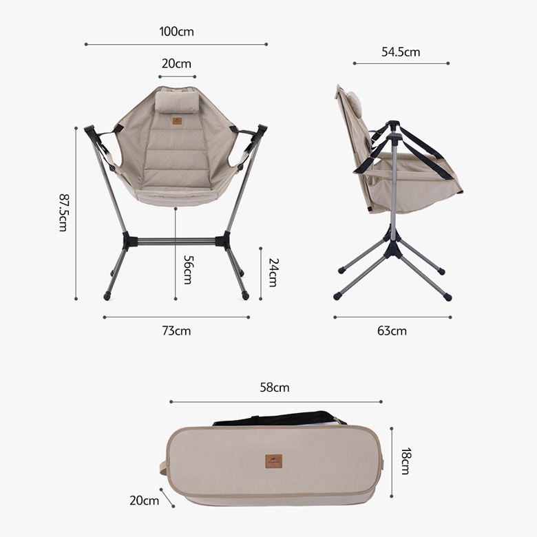 Naturehike NH21JJ004 Ghế võng cắm trại dã ngoại siêu nhẹ