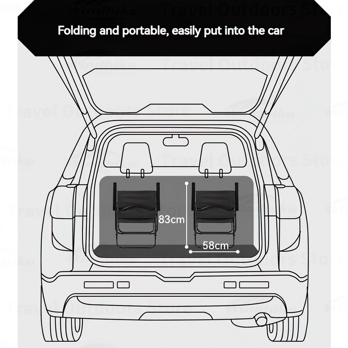 Ghế Xếp Cắm Trại Du Lịch Blackdog Folding Chair