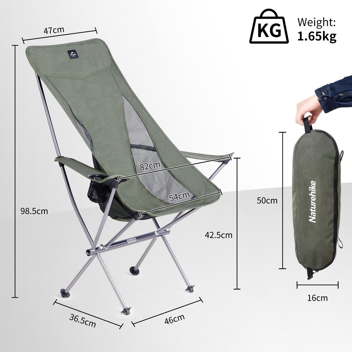 Naturehike Ghế Xếp Cắm Trại Tựa Tay YL06 Plus CNK2300JU0003