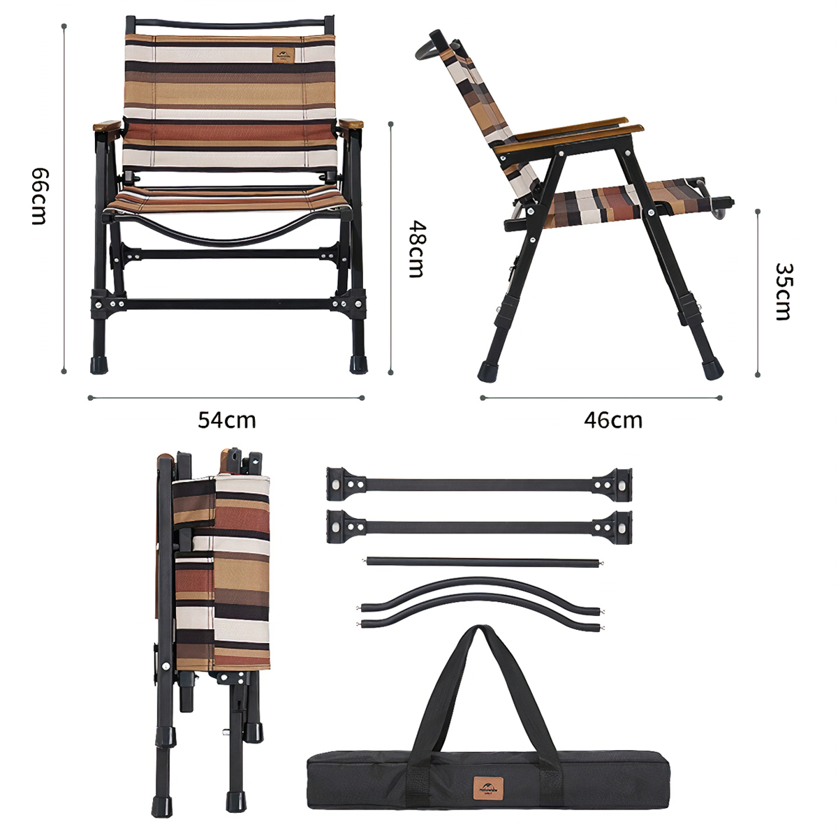 Naturehike Ghế xếp cắm trại gấp gọn – Vải hoạ tiết mới