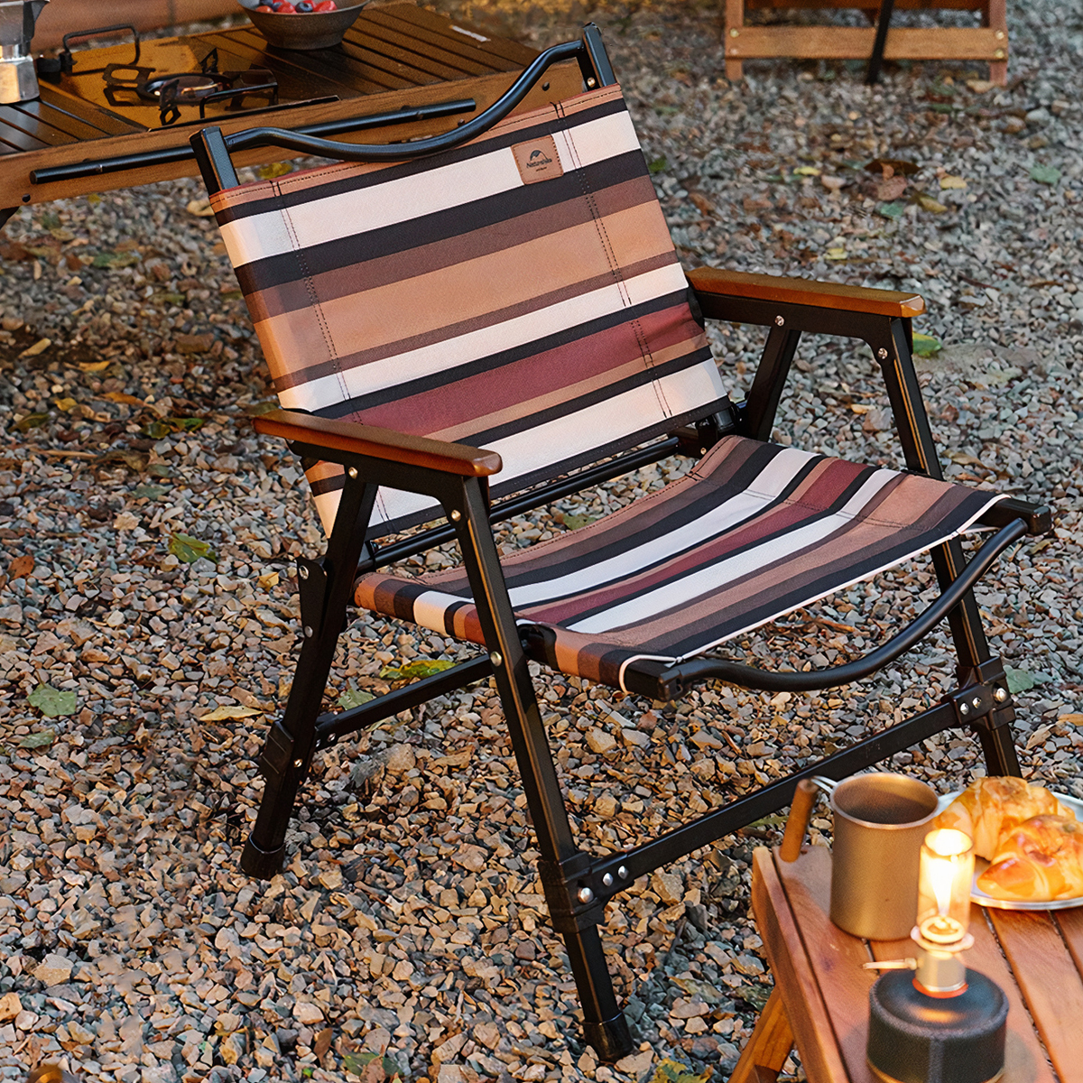 Naturehike Ghế xếp cắm trại gấp gọn – Vải hoạ tiết mới