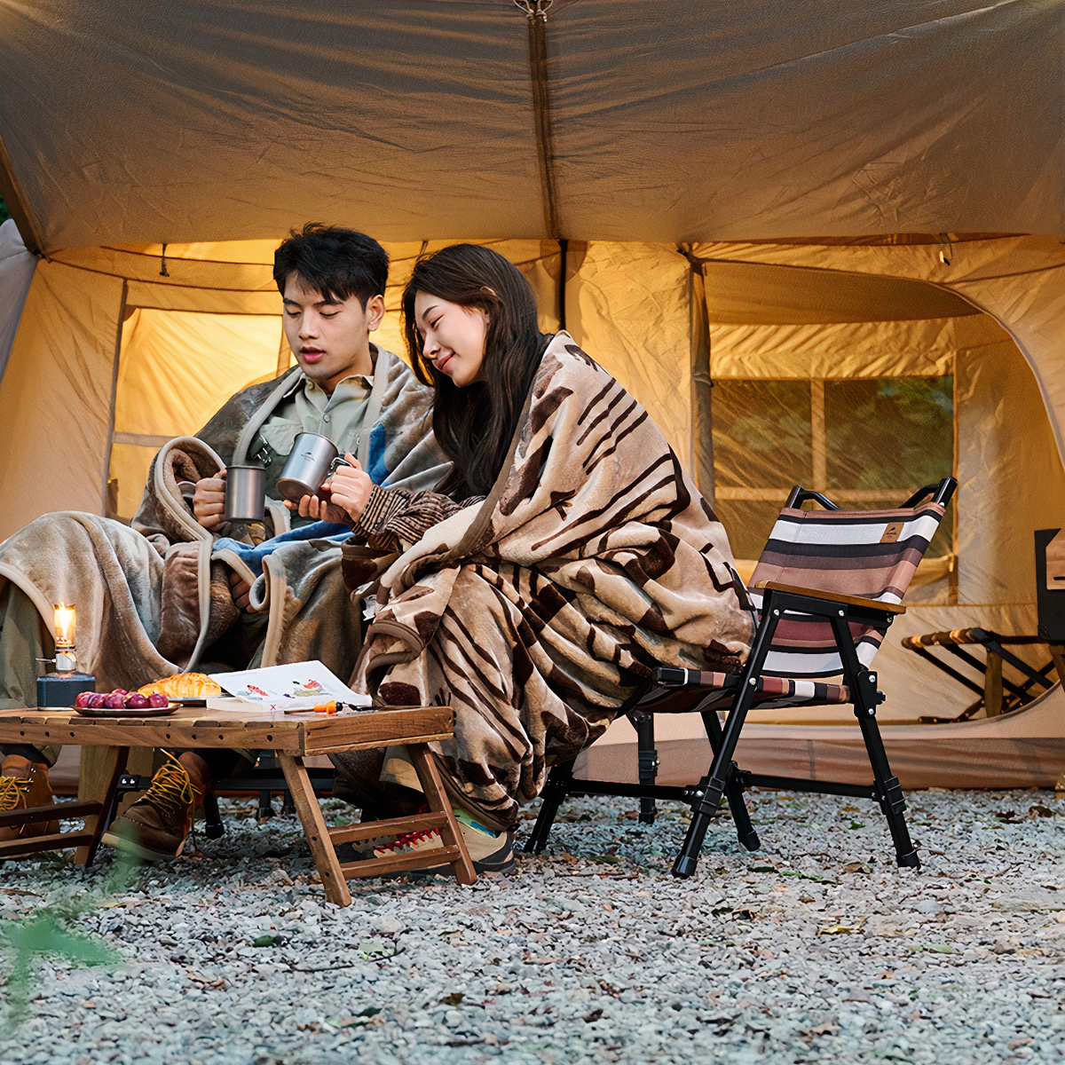 Naturehike Ghế xếp cắm trại gấp gọn – Vải hoạ tiết mới