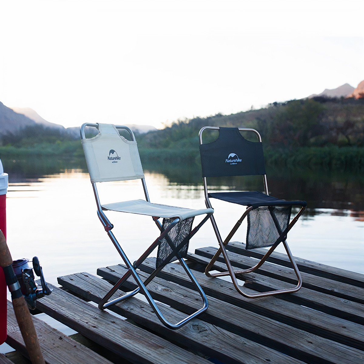 NatureHike NH18M001-Z Ghế Xếp Cắm Trại Inox Có Lưng Tựa, Gấp Gọn Siêu Nhẹ