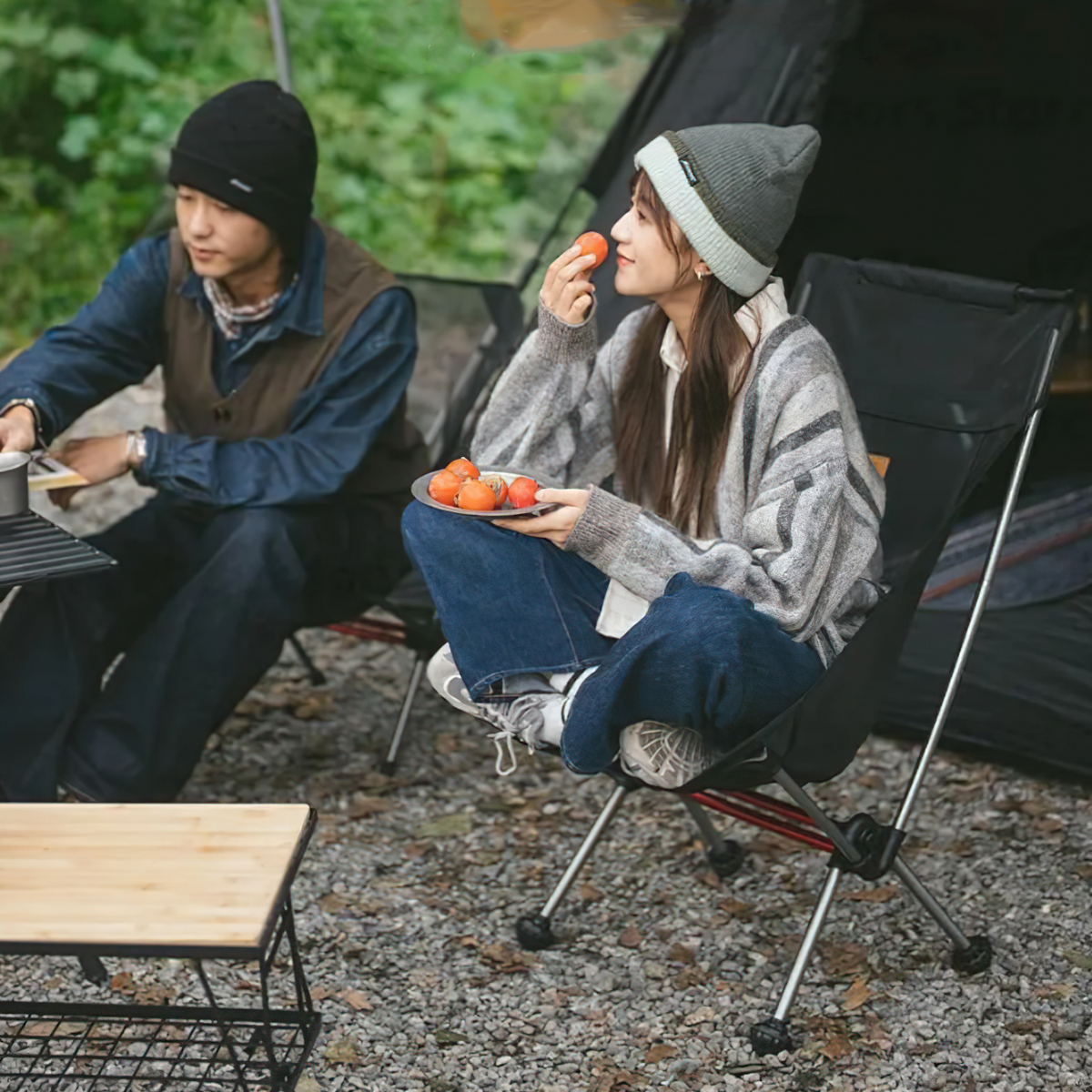 Naturehike YL09 Ghế Xếp Mặt Trăng Cắm Trại Tựa Cổ NH20JJ035