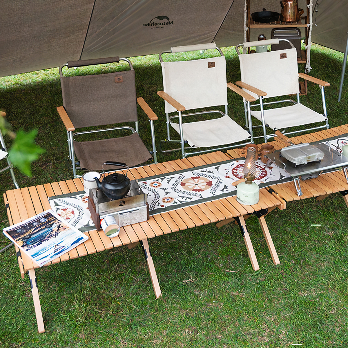 Naturehike Ghế xếp Glamping mang đi cắm trại