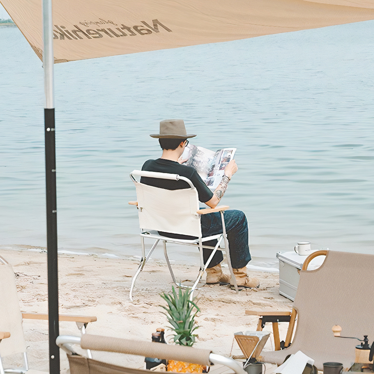 Naturehike Ghế xếp Glamping mang đi cắm trại