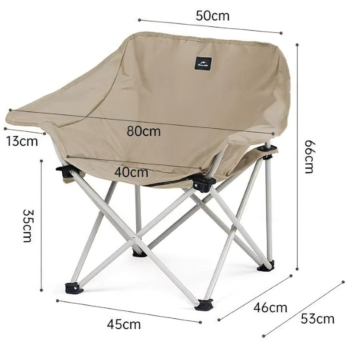 Naturehike CNH23JU13002 Ghế Xếp Thư Giãn Có Tựa Tay Cắm Trại Armrest Moon Chair