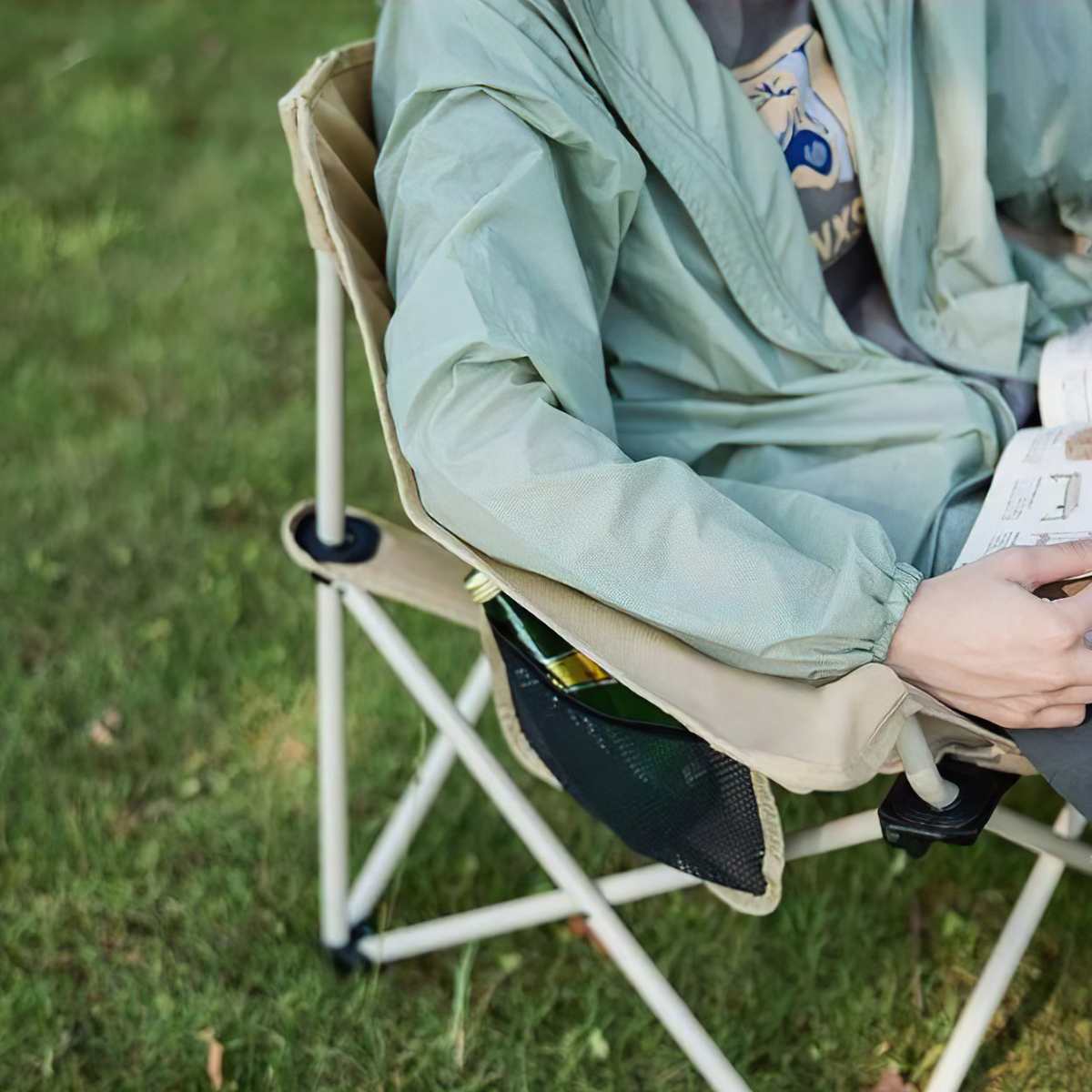 Naturehike CNH23JU13002 Ghế Xếp Thư Giãn Có Tựa Tay Cắm Trại Armrest Moon Chair