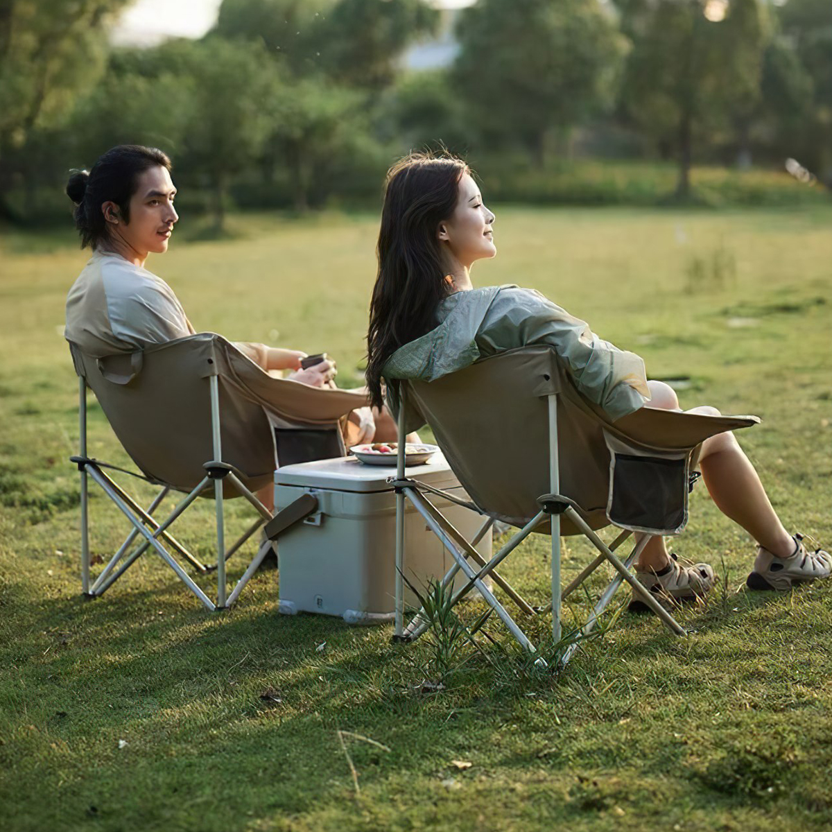Naturehike CNH23JU13002 Ghế Xếp Thư Giãn Có Tựa Tay Cắm Trại Armrest Moon Chair