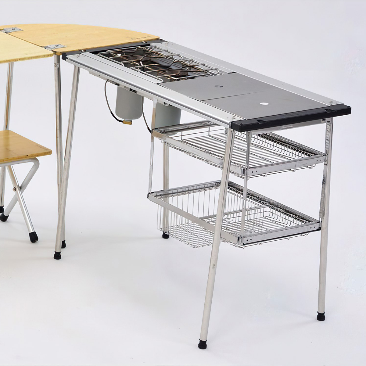 Giá Đựng Đồ Cắm Trại Du Lịch Snowpeak Igt Hanging Rack Frame 2 Tier Set