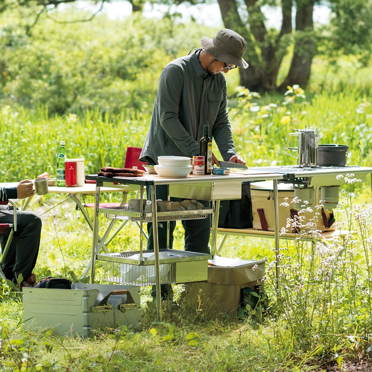 Giá Đựng Đồ Cắm Trại Du Lịch Snowpeak Igt Hanging Rack Frame 2 Tier Set