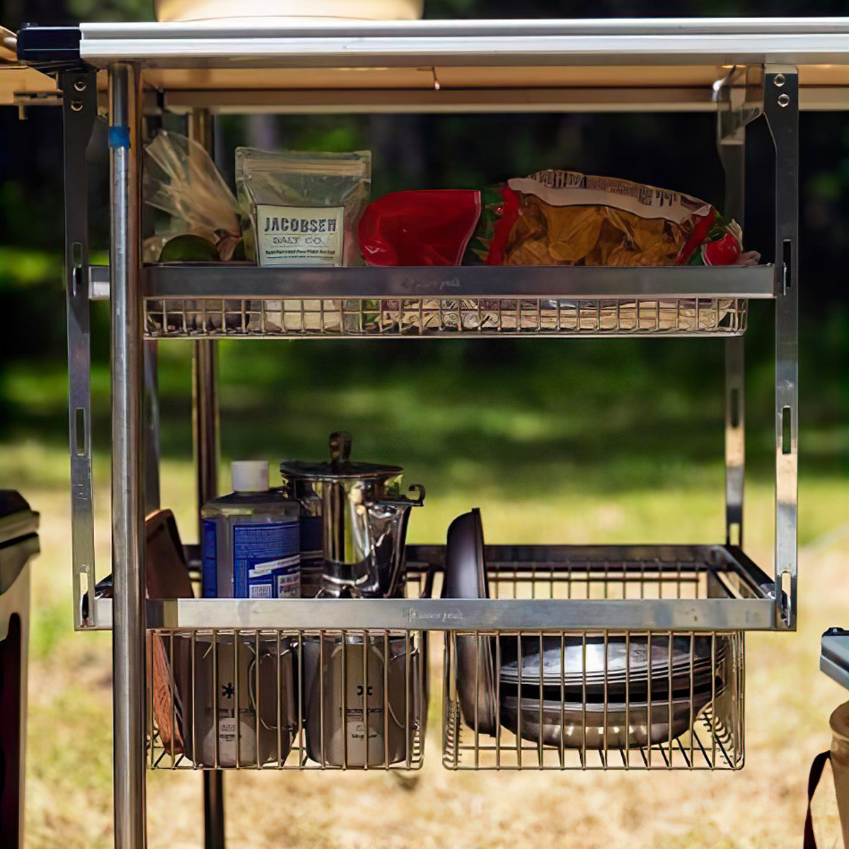 Giá Đựng Đồ Cắm Trại Du Lịch Snowpeak Igt Hanging Rack Frame 2 Tier Set