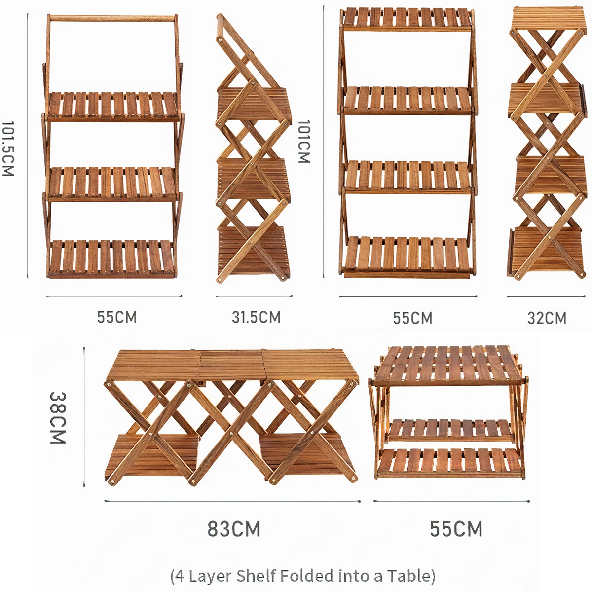 Naturehike Giá gỗ cắm trại gấp gọn Glamping