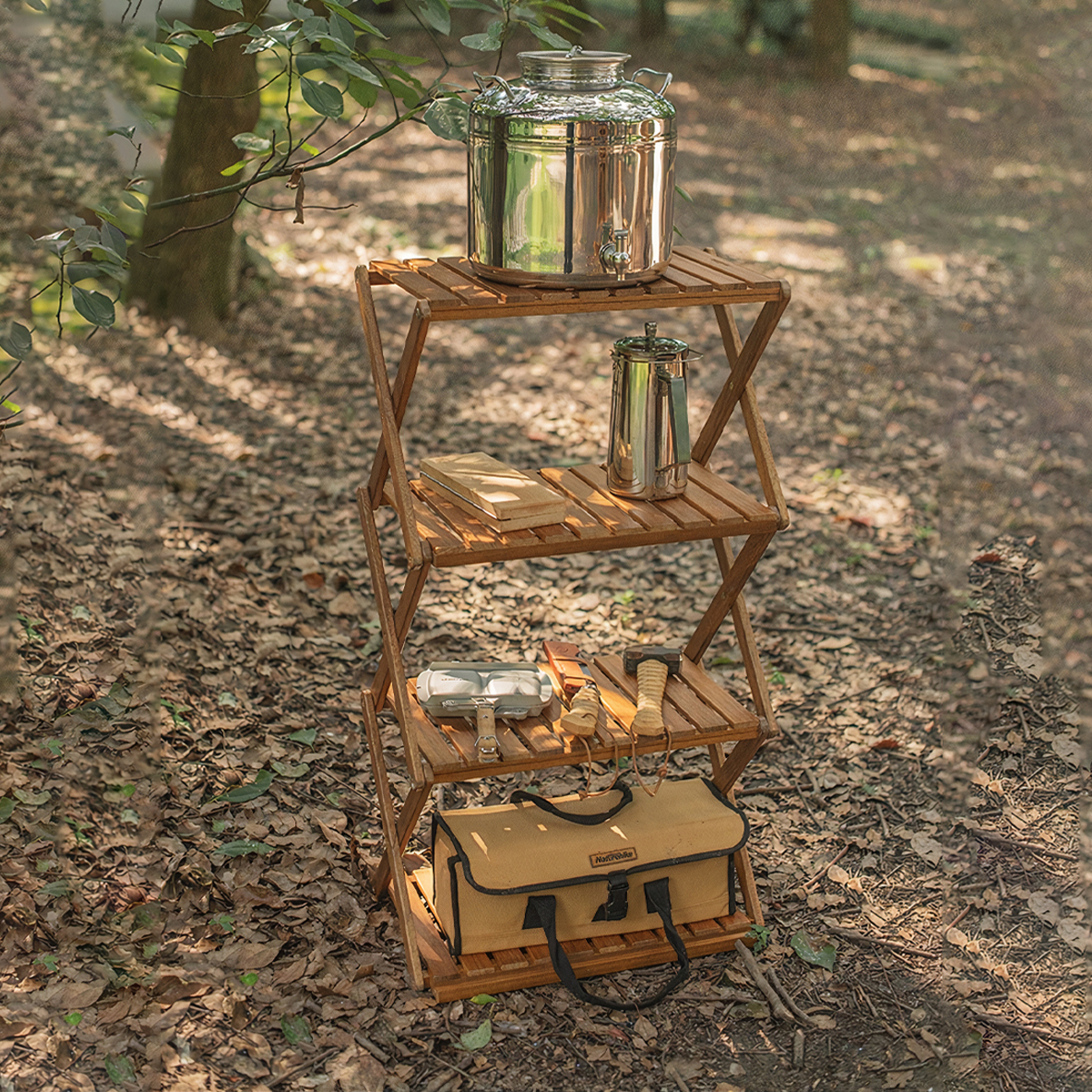 Naturehike Giá gỗ cắm trại gấp gọn Glamping