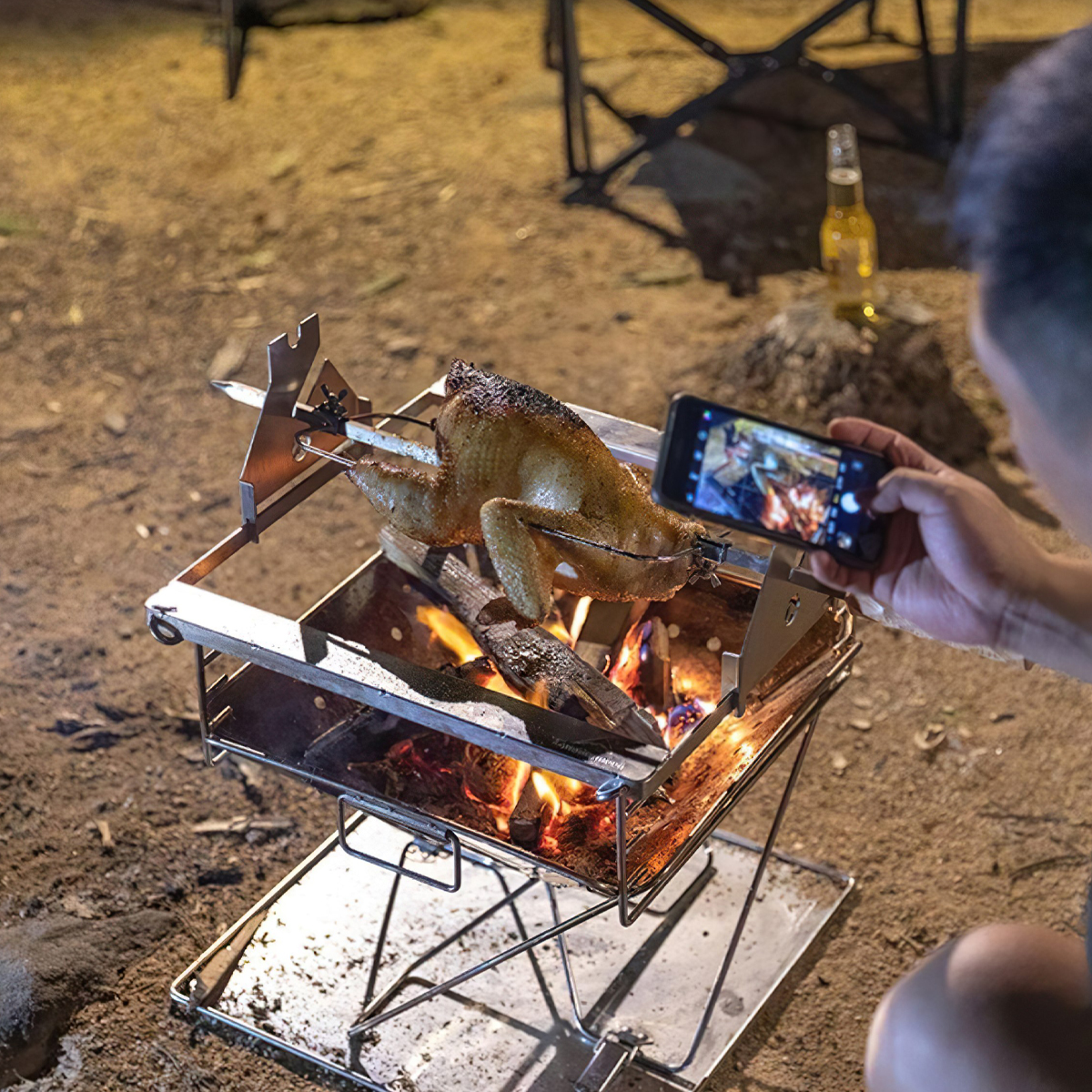 Giá Nướng Gà Cắm Trại Campingmoon MK-60