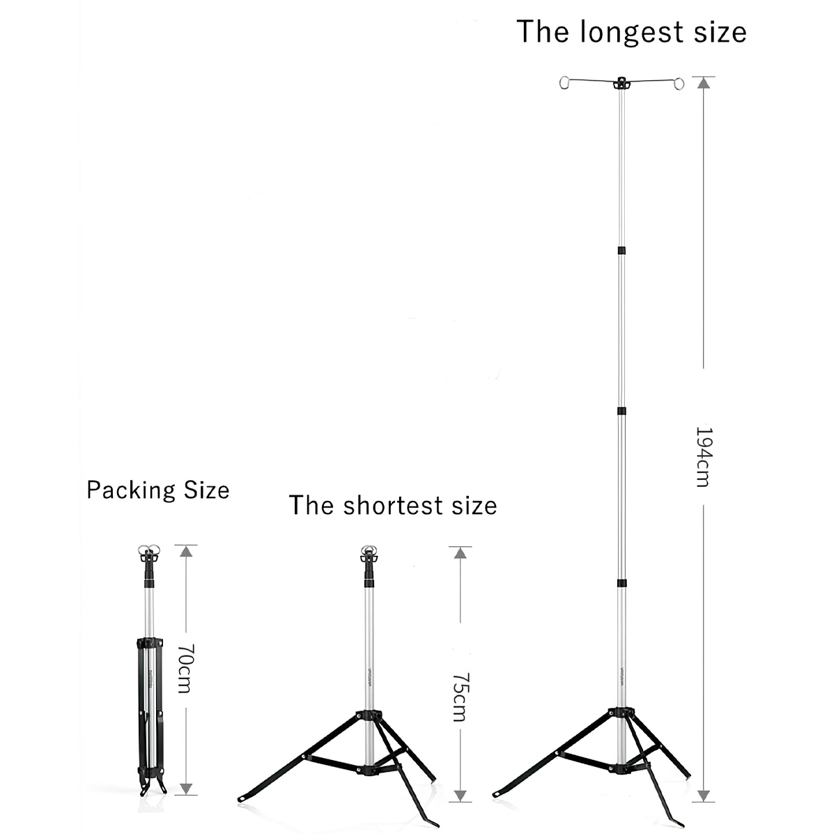 Naturehike Giá Treo Đèn Cắm Trại Xếp Gọn Dj01 Retractable Lamp Holder