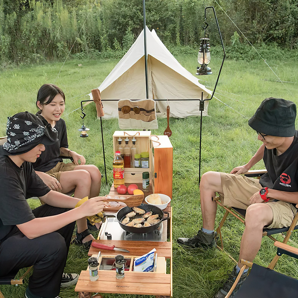 Naturehike Giá Treo Đèn Ngoài Trời Đi Cắm Trại Qua Đêm