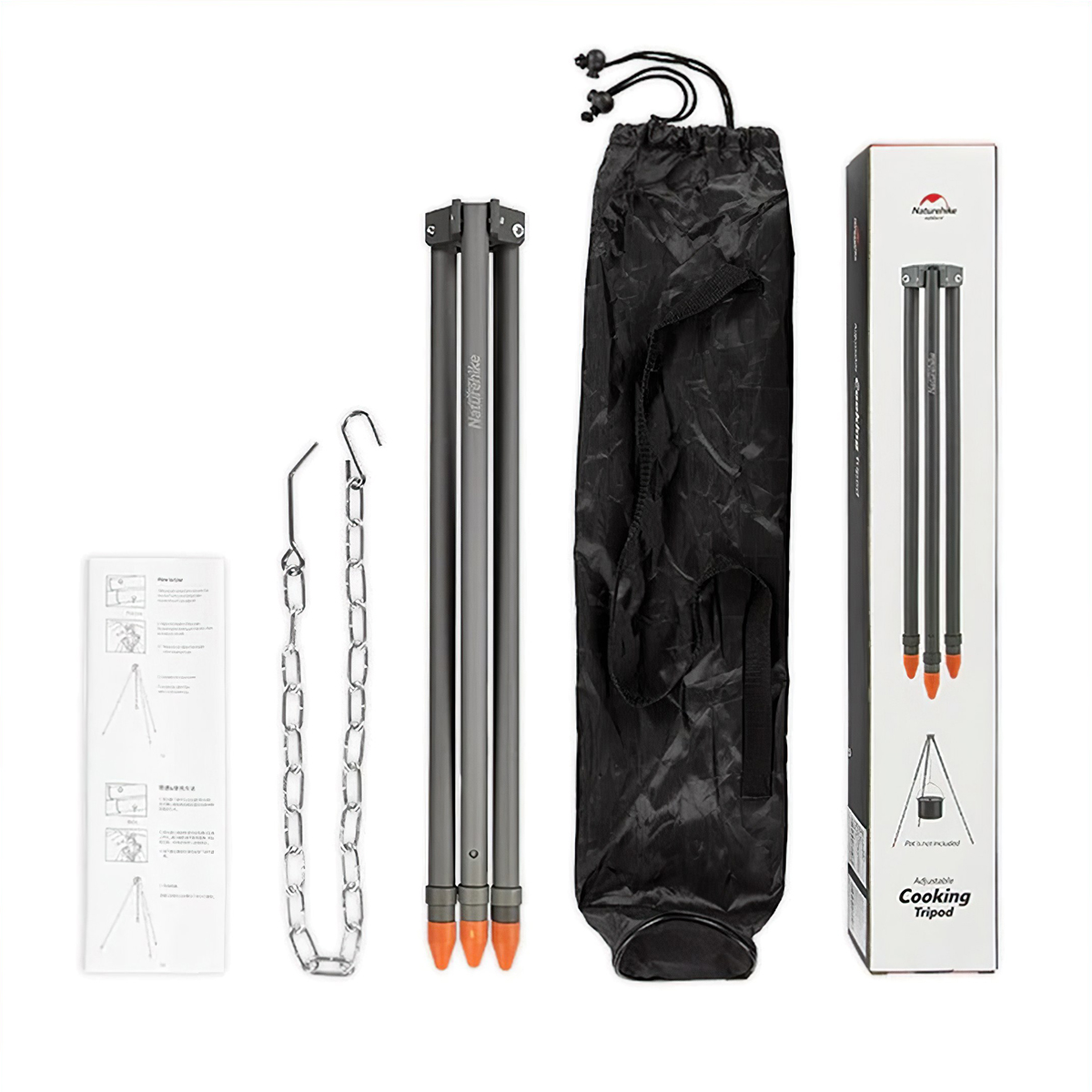 Naturehike Giá Treo Nồi 3 Chân Cắm Trại Loại Lớn H026 Large Tripod