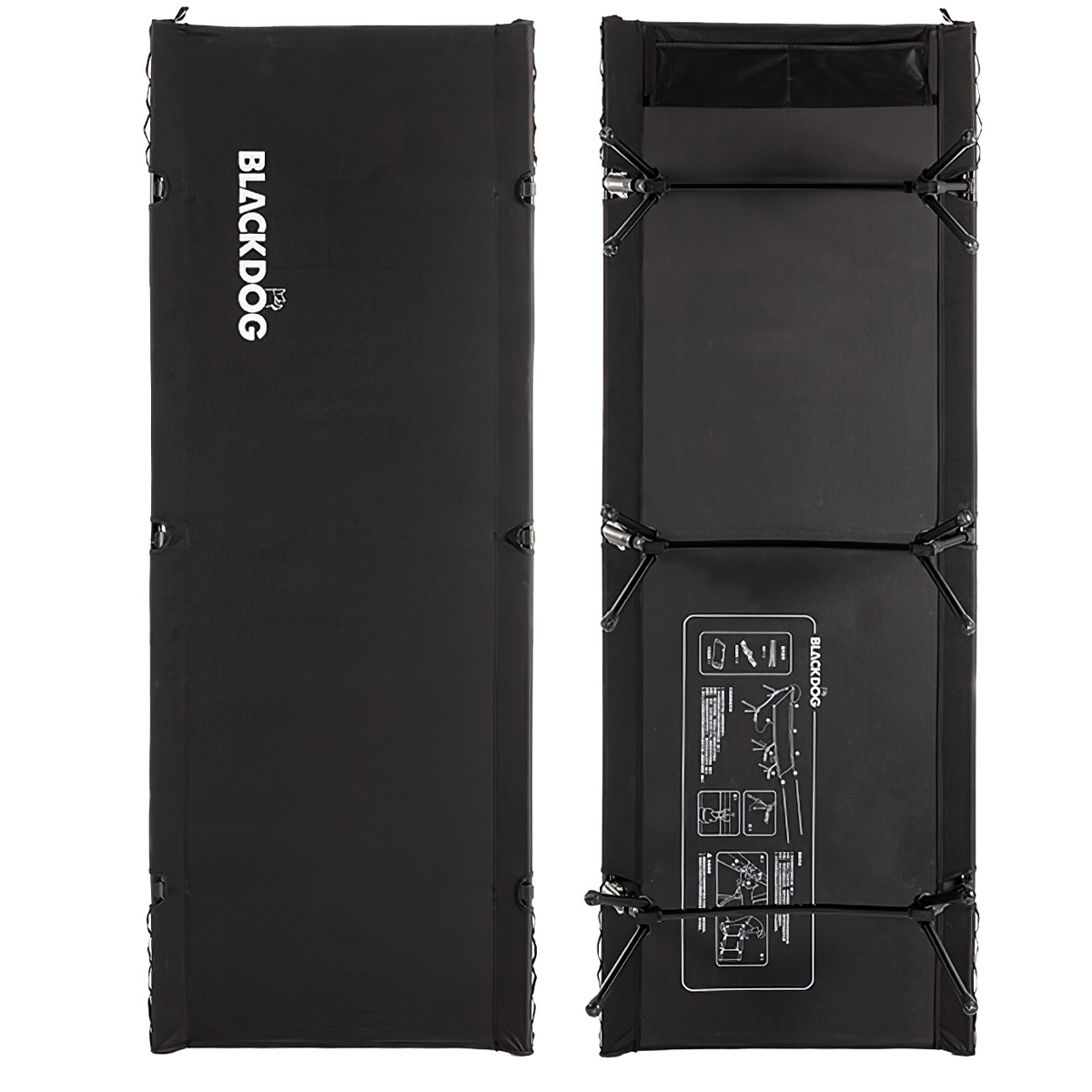 Giường Gấp Gọn Cắm Trại Điều Chỉnh Được Chiều Cao Blackdog Aluminum Alloy Folding Camp Bed