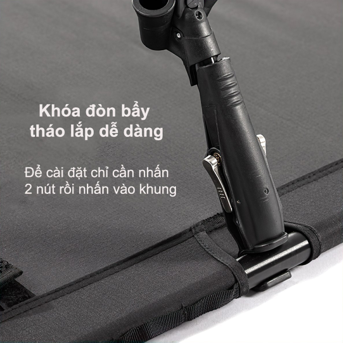 Giường Gấp Gọn Cắm Trại Điều Chỉnh Được Chiều Cao Blackdog Aluminum Alloy Folding Camp Bed