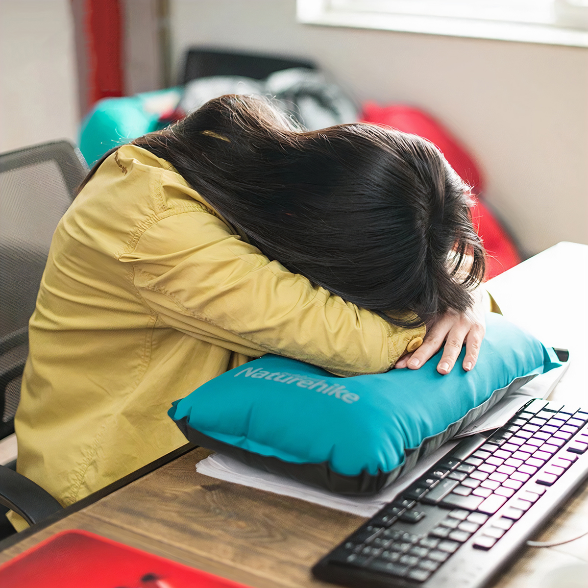 Naturehike Gối Ngủ Cắm Trại – Du Lịch Tự Bơm Hơi Tiện Lợi