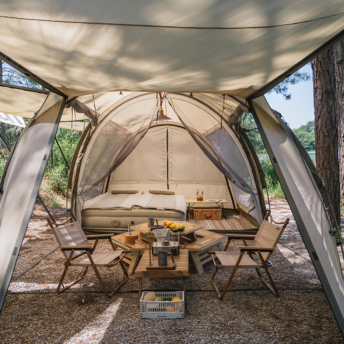 Naturehike NH22YW004 Lều Hầm Cắm Trại Glamping UPF50+ Aries α cho 4 - 6 người