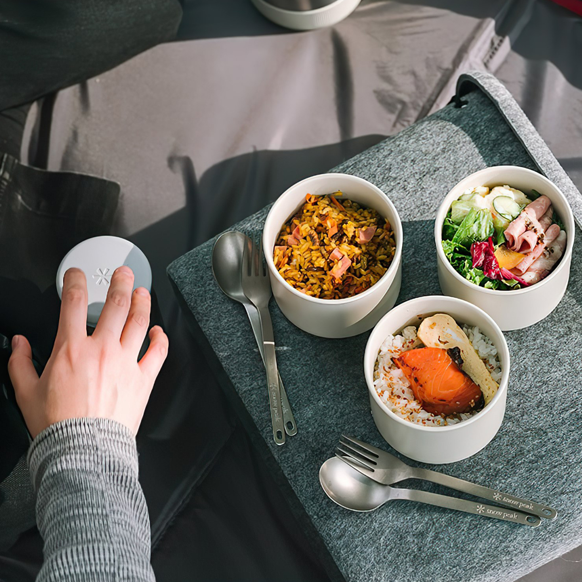 Snowpeak Hộp Đựng Đồ Ăn Cắm Trại Du Lịch Văn Phòng Tobachi 3