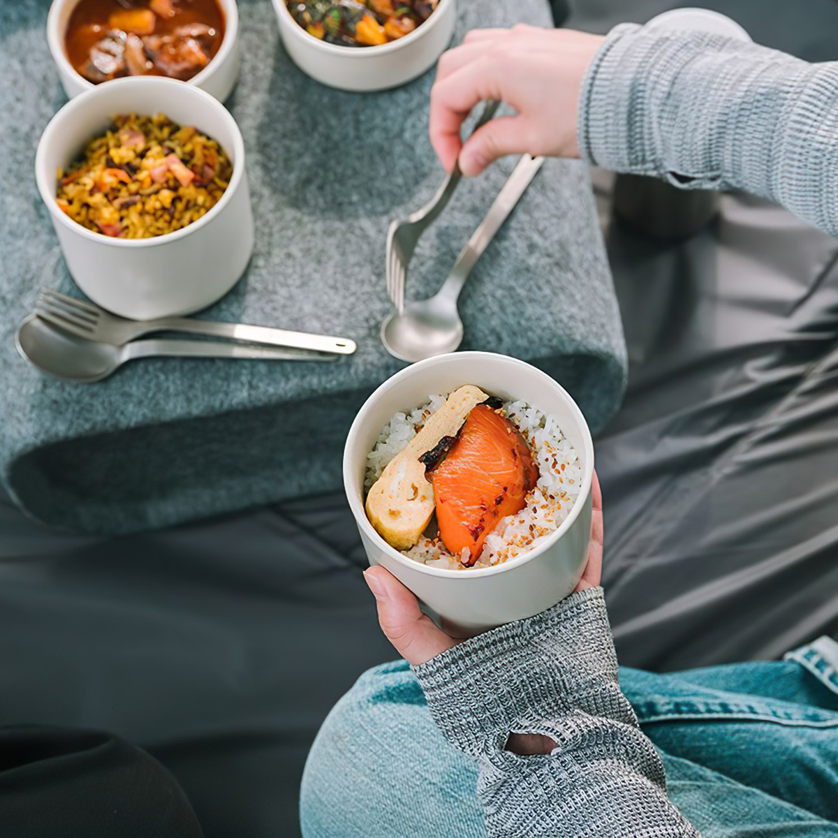 Snowpeak Hộp Đựng Đồ Ăn Cắm Trại Du Lịch Văn Phòng Tobachi