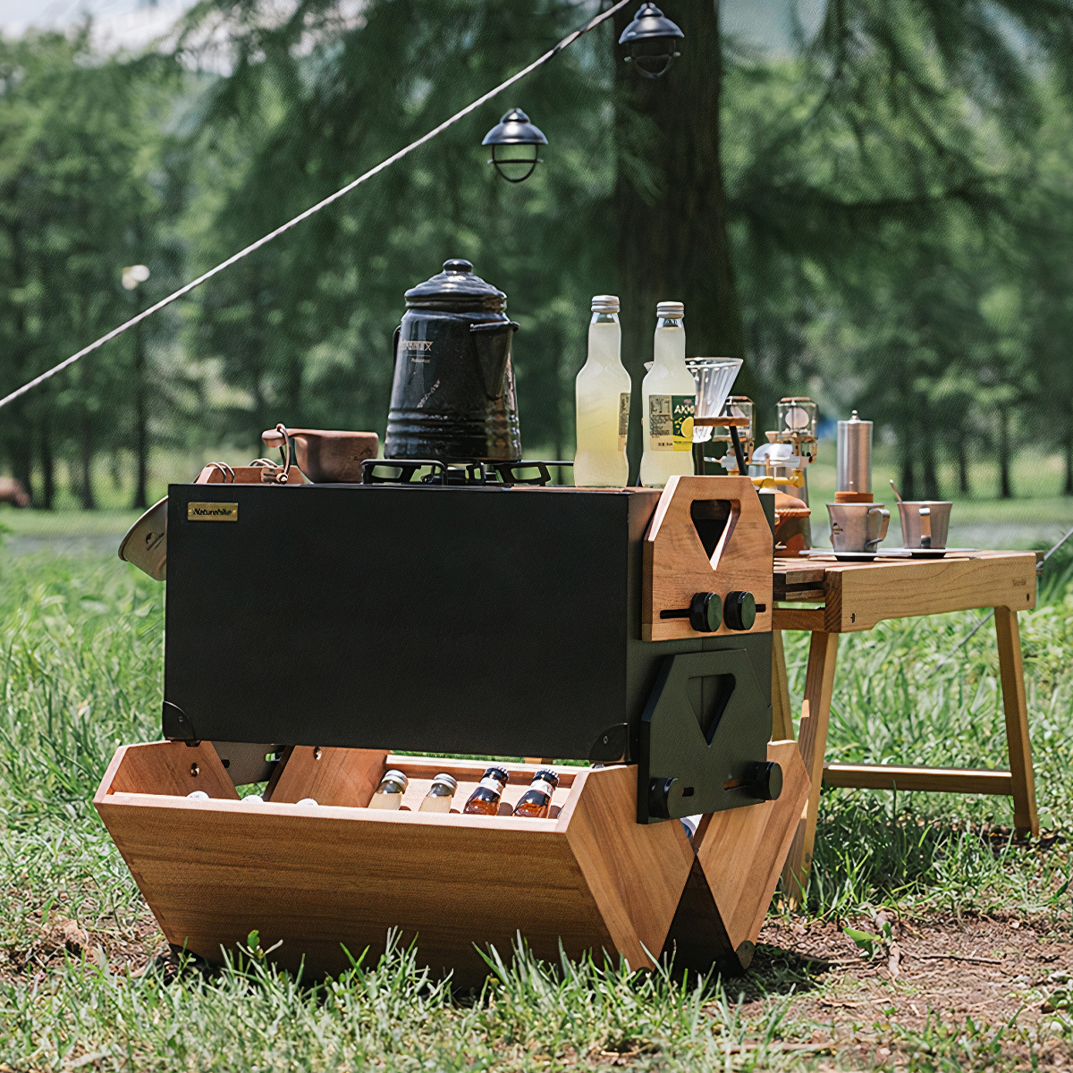 Hộp đựng đồ đa năng NatureHike Multifunctional Solid Wood Storage Box