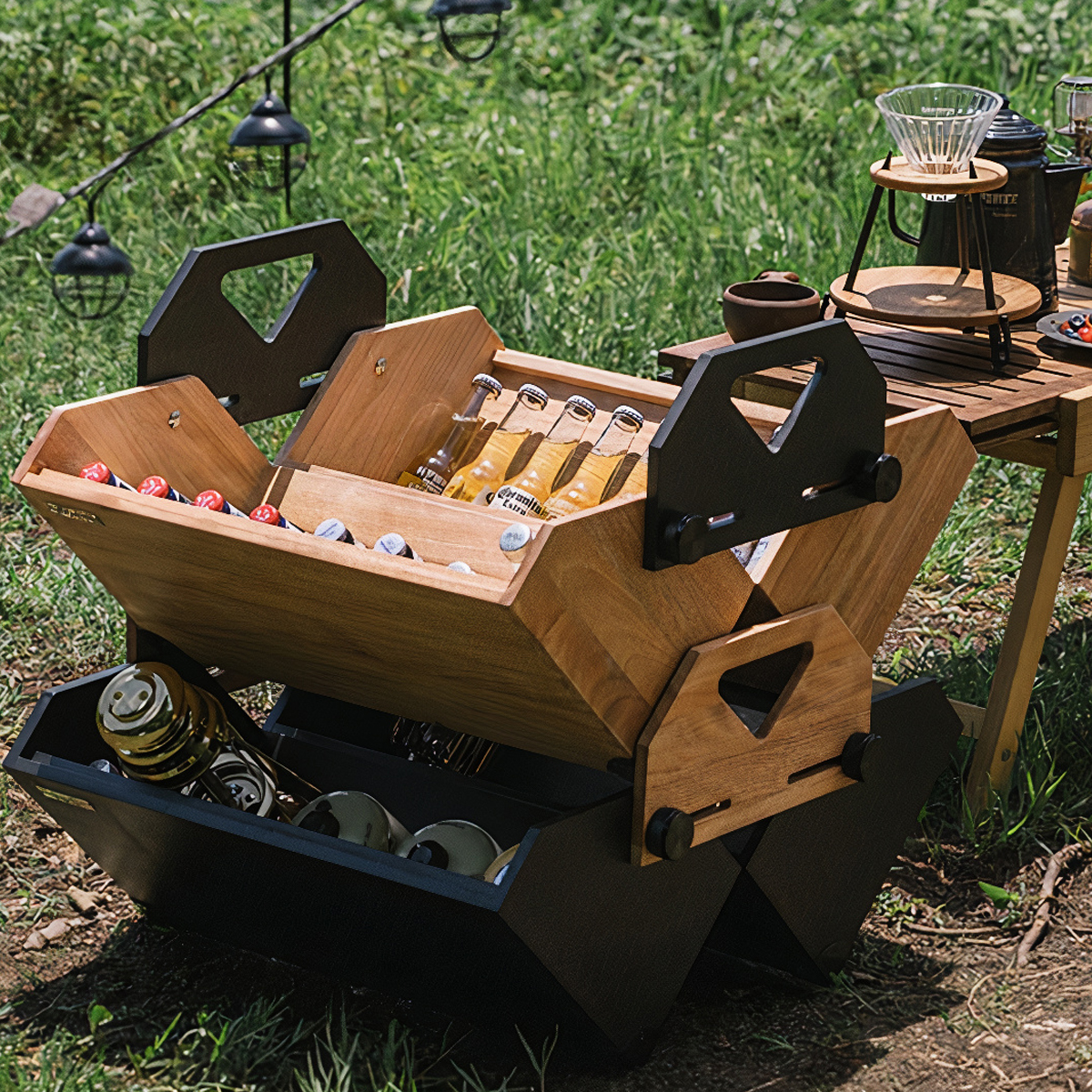 Hộp đựng đồ đa năng NatureHike Multifunctional Solid Wood Storage Box