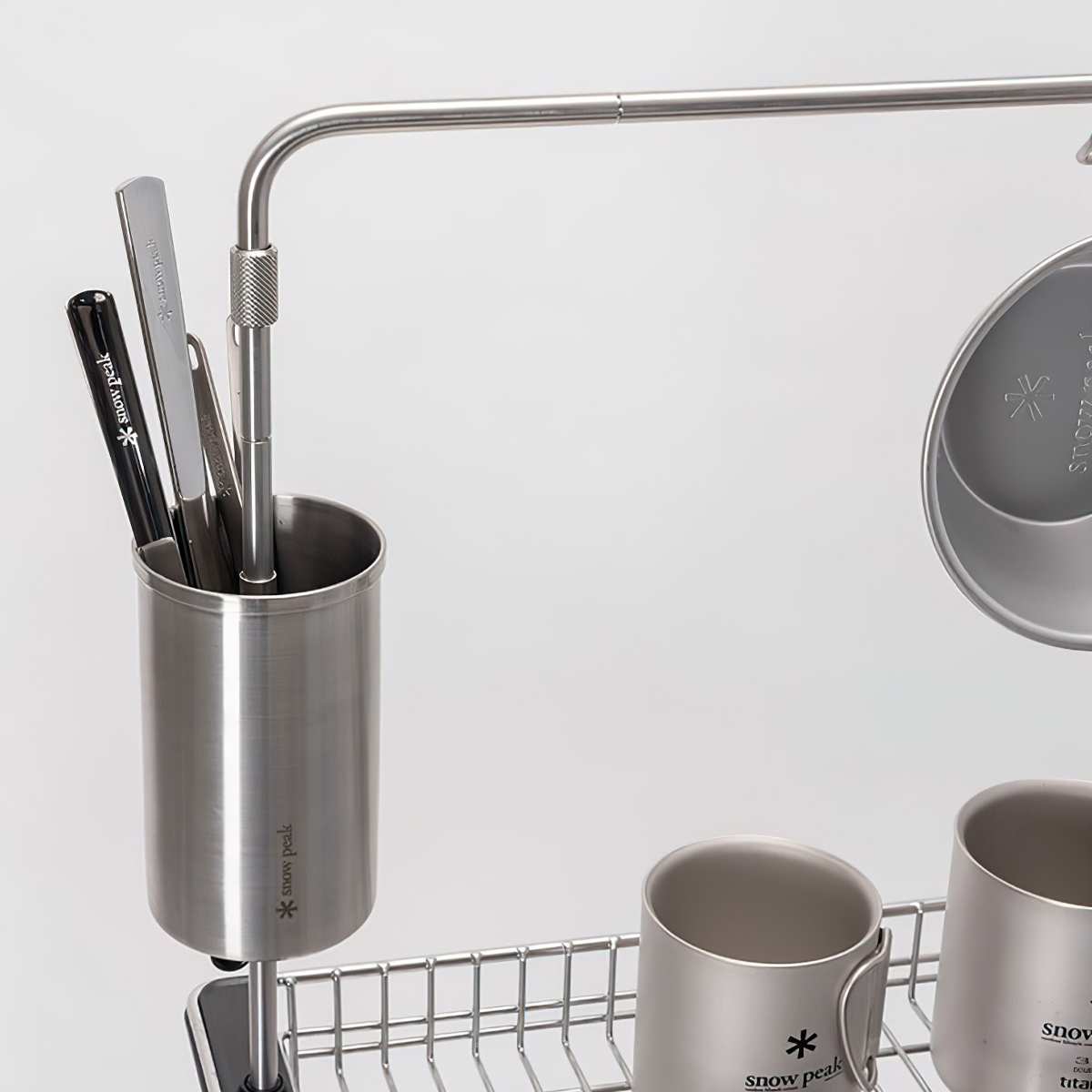 Hộp Đựng Dụng Cụ Cắm Trại Du Lịch Snowpeak Table Top Architect Cylinder Stand