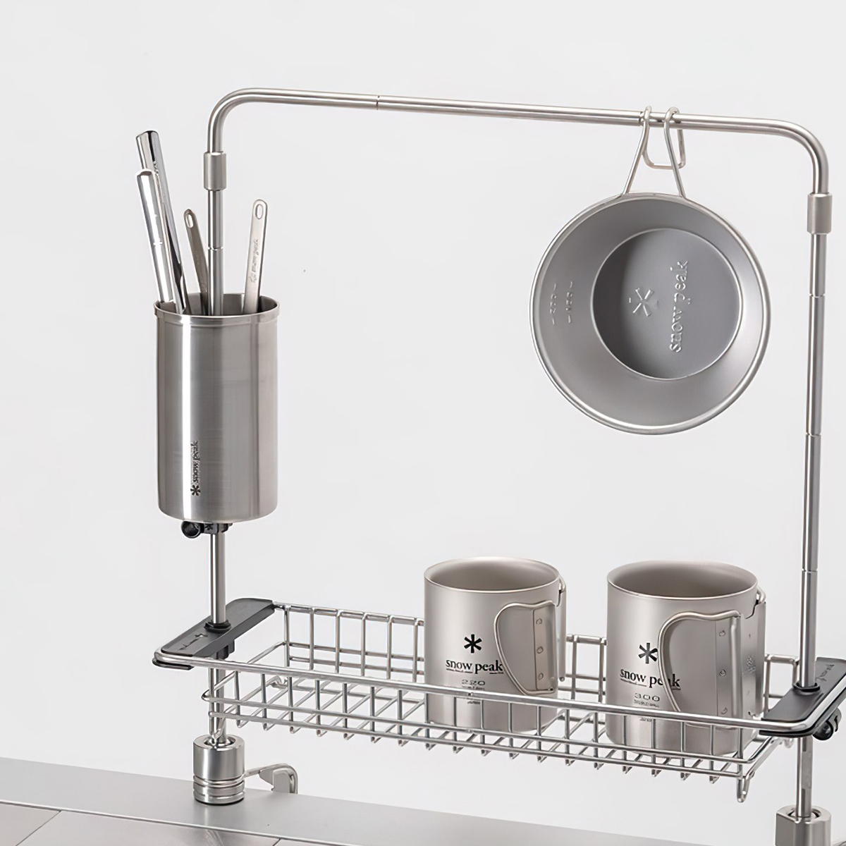 Hộp Đựng Dụng Cụ Cắm Trại Du Lịch Snowpeak Table Top Architect Cylinder Stand