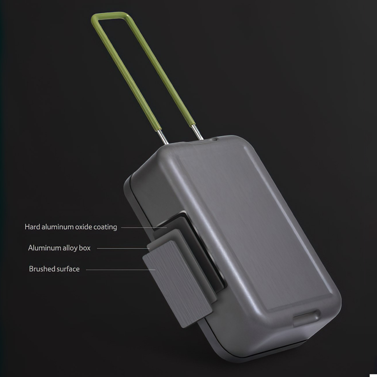 Naturehike Hộp Nấu Ăn Bằng Nhôm Cắm Trại Có Tay Cầm Aluminum Alloy Square Lunch Box