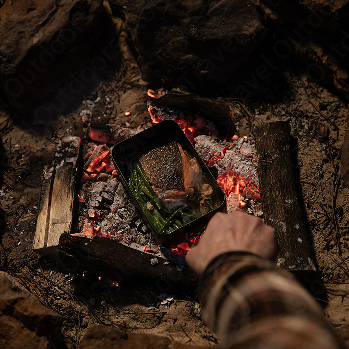 Naturehike Hộp Nấu Ăn Bằng Nhôm Cắm Trại Có Tay Cầm Aluminum Alloy Square Lunch Box