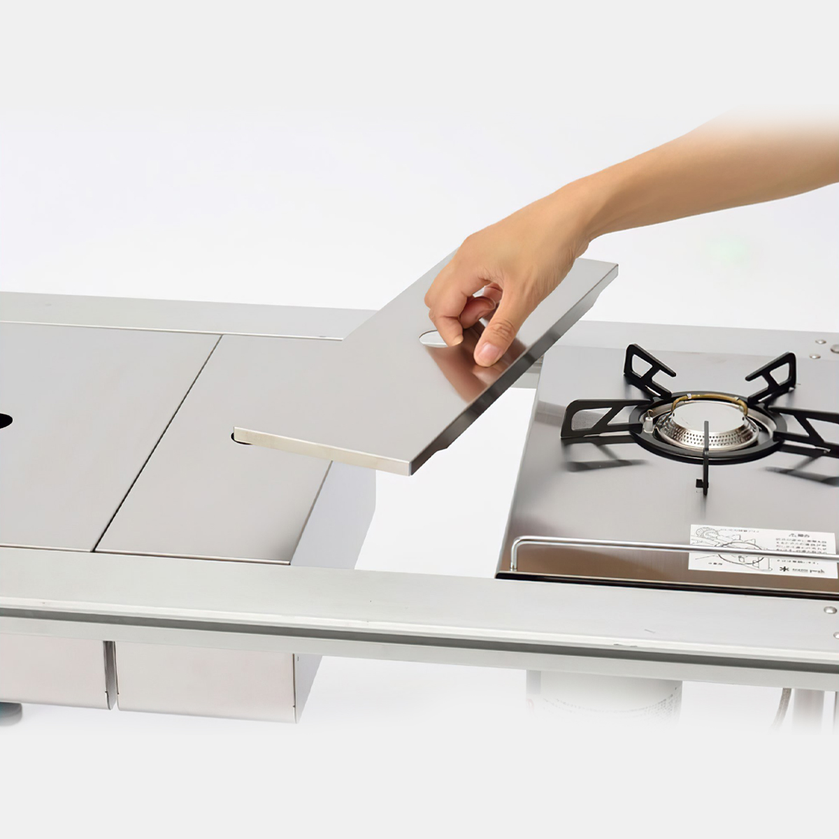 Hộp Phụ Kiện Cắm Trại Du Lịch Snowpeak Stainless Box Half Unit