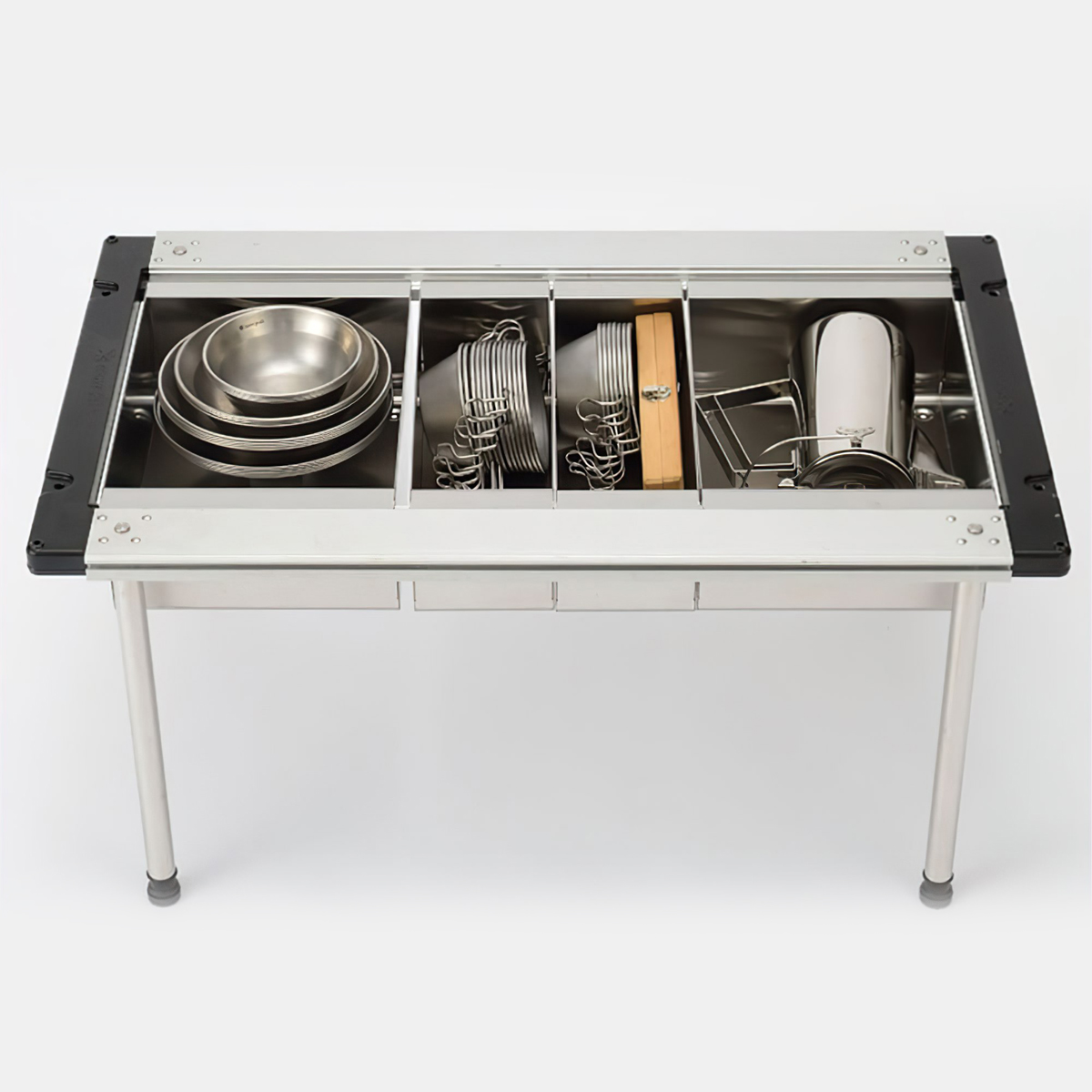 Hộp Phụ Kiện Cắm Trại Du Lịch Snowpeak Stainless Box Half Unit