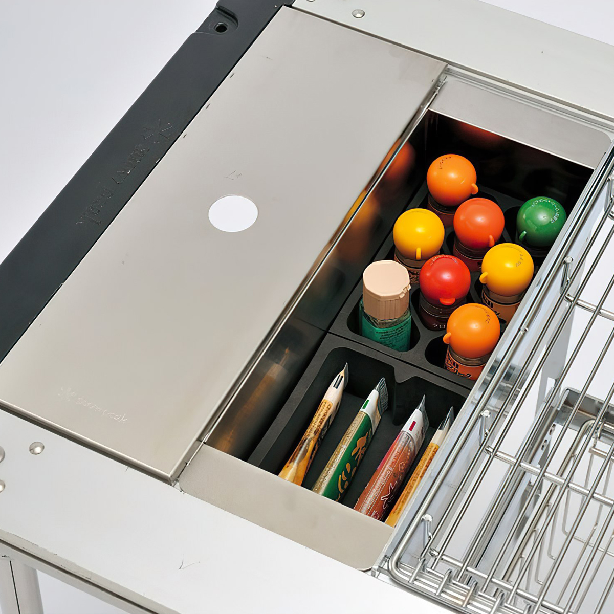 Hộp Phụ Kiện Cắm Trại Du Lịch Snowpeak Stainless Box Half Unit