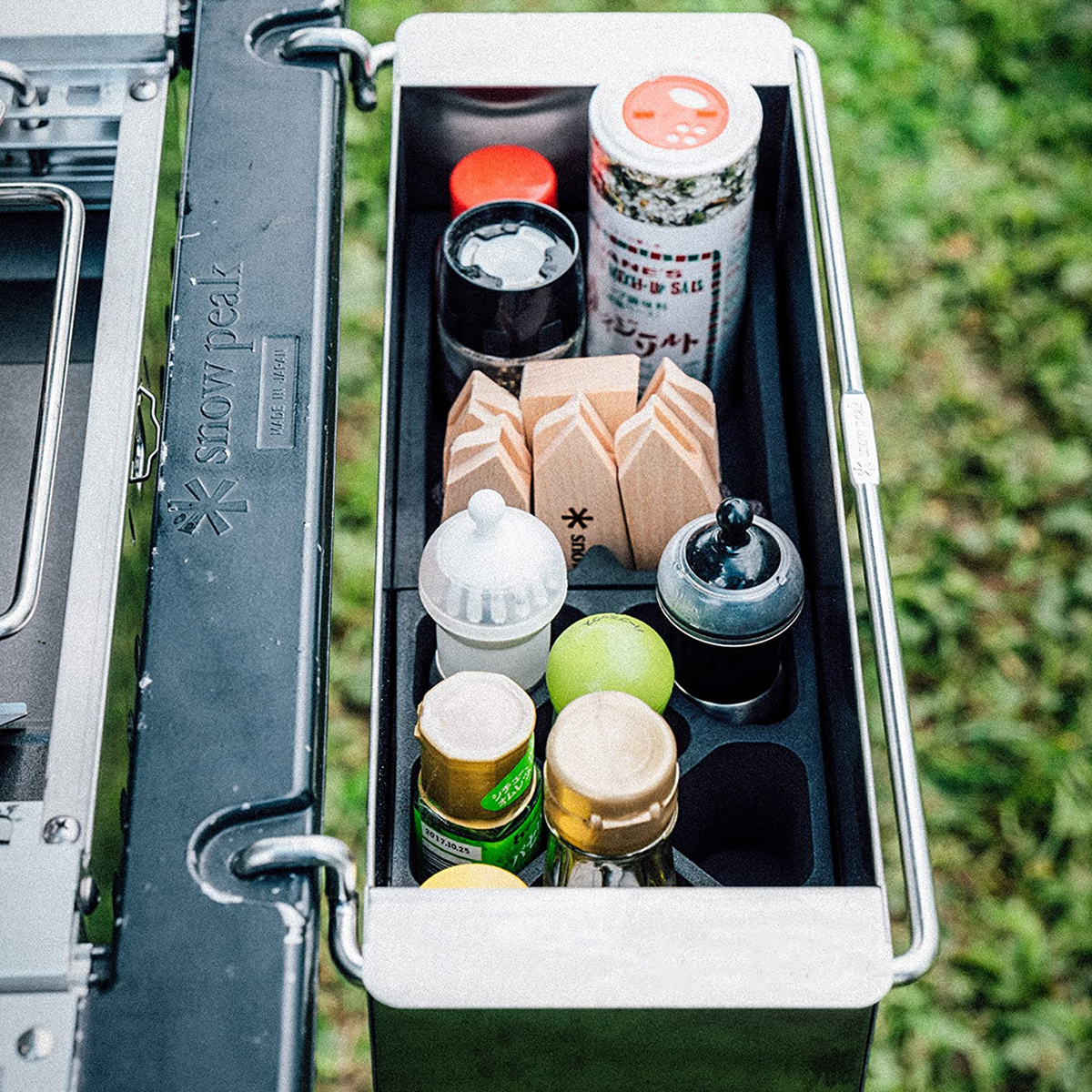 Hộp Phụ Kiện Cắm Trại Du Lịch Snowpeak Stainless Box Half Unit