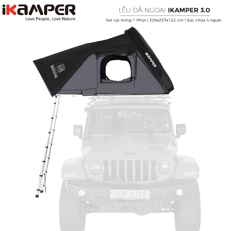 Lều Dã Ngoại Nóc Ô Tô IKAMPER SKYCAMP 3.0 ROOF TOP TENT