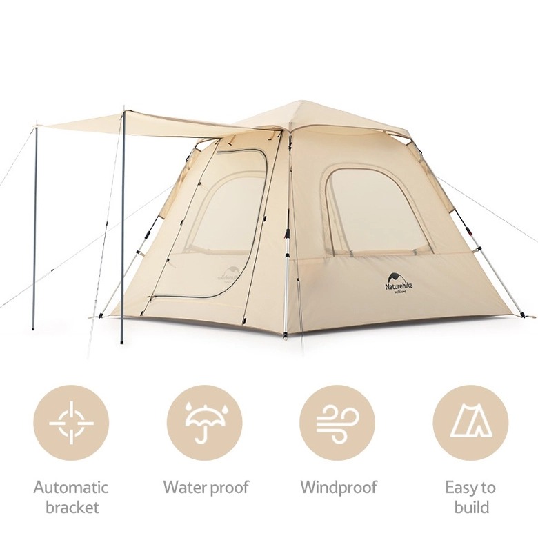 Naturehike NH21ZP010 Lều Cắm Trại 3 Người Tự Bung  UPF 50+ Ango pop up tent for 3 man Automatic