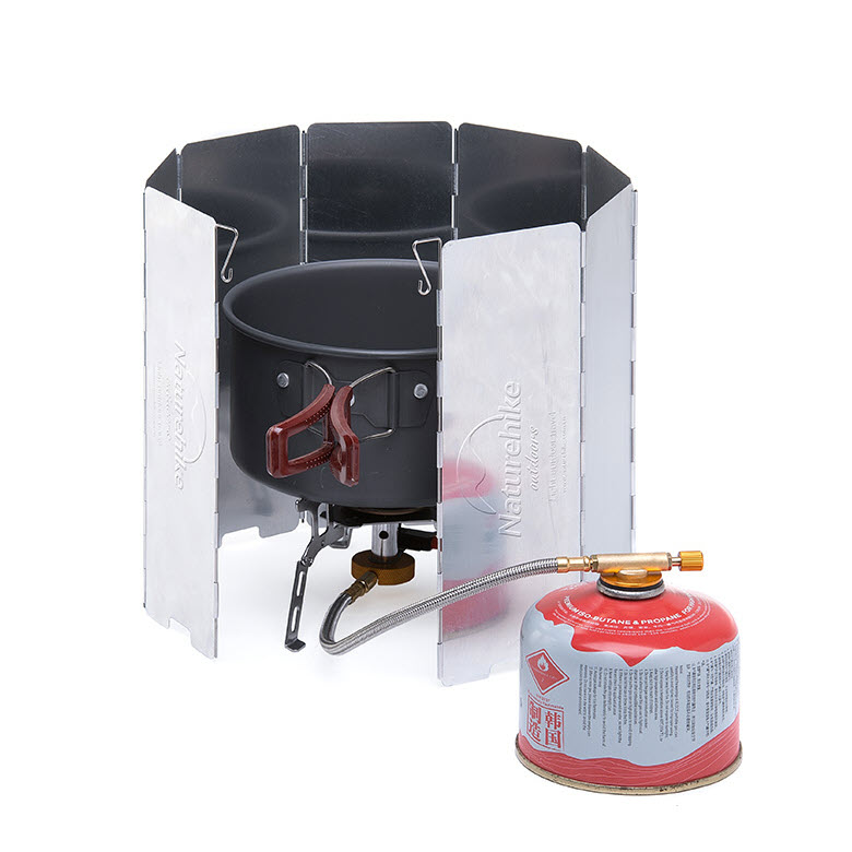 Naturehike NH15F008-B Tấm Chắn Gió Bếp 8 Khúc Foldable Wind Shield