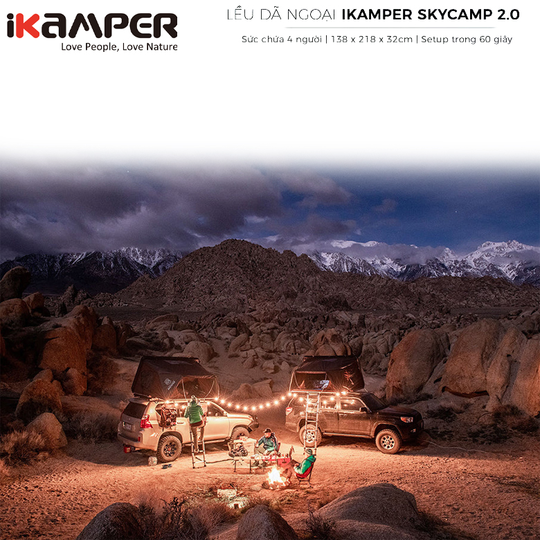 Lều Nóc Ô Tô Dã Ngoại IKamper Skycam 2.0