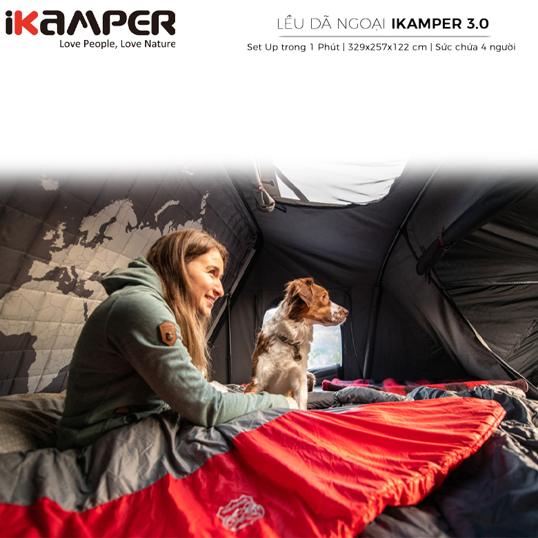 Lều Dã Ngoại Nóc Ô Tô IKAMPER SKYCAMP 3.0 ROOF TOP TENT