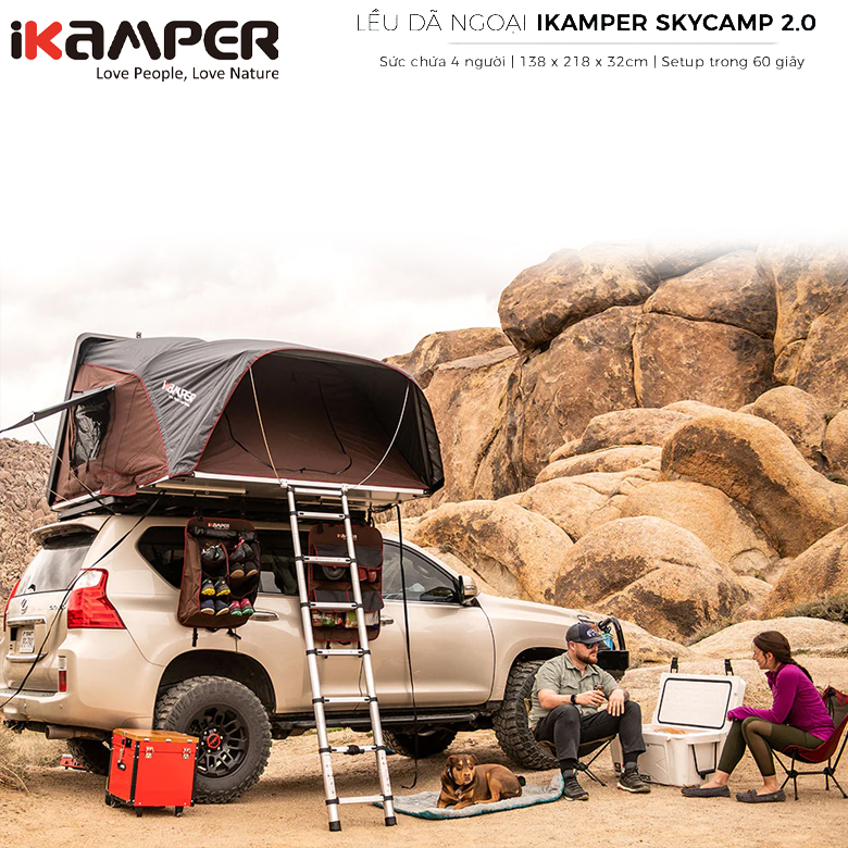 Lều Nóc Ô Tô Dã Ngoại IKamper Skycam 2.0