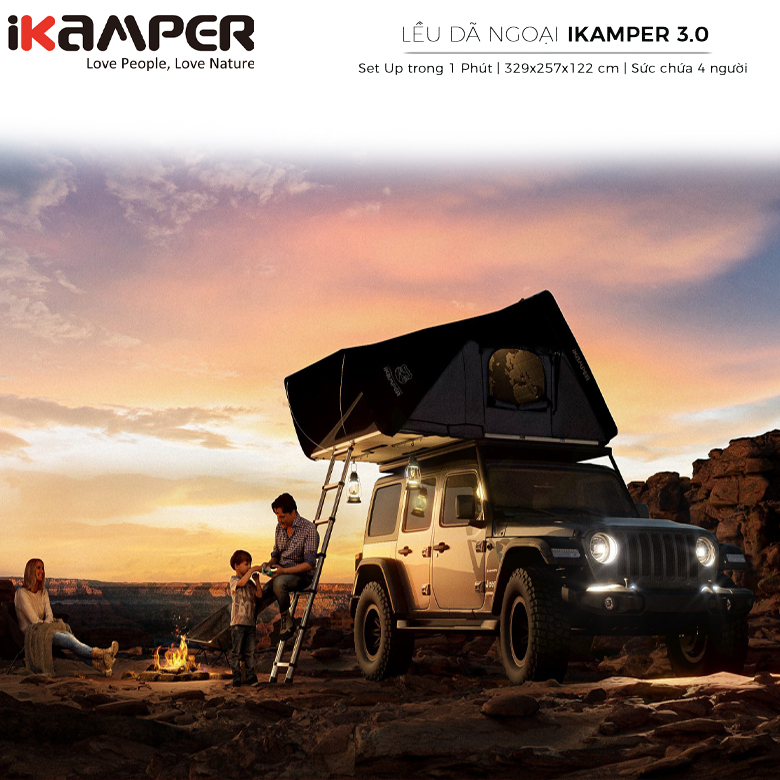 Lều Dã Ngoại Nóc Ô Tô IKAMPER SKYCAMP 3.0 ROOF TOP TENT