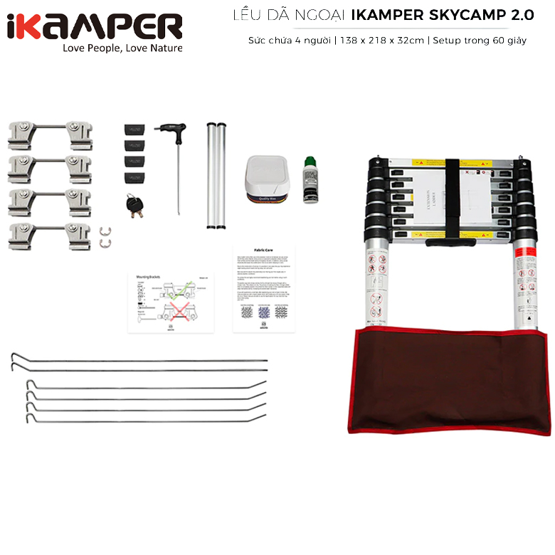 Lều Nóc Ô Tô Dã Ngoại IKamper Skycam 2.0