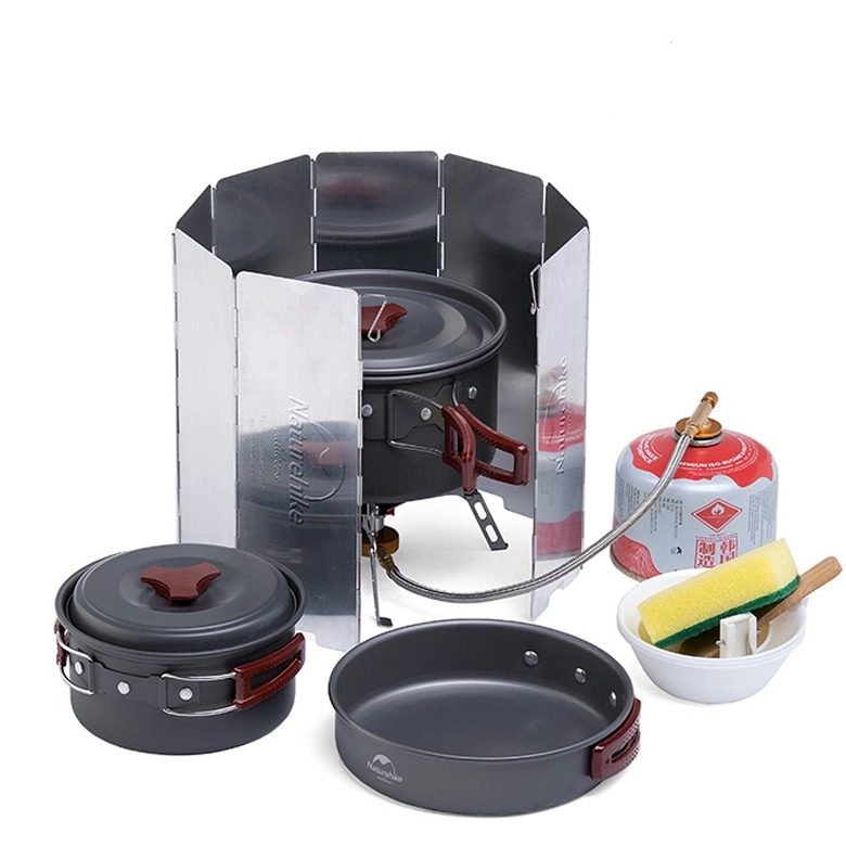 Naturehike NH15F008-B Tấm Chắn Gió Bếp 8 Khúc Foldable Wind Shield