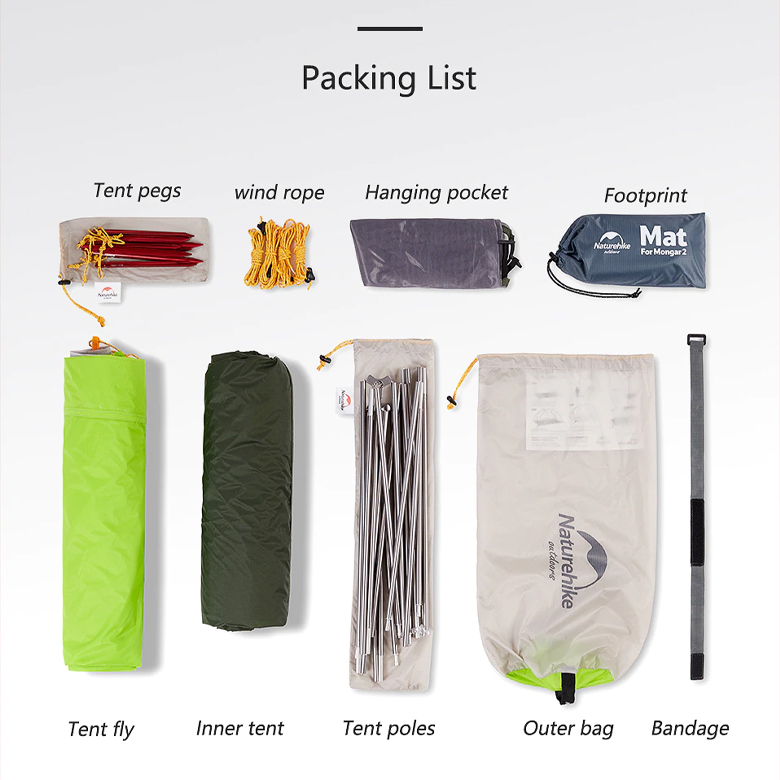 Naturehike NH17T007-M Lều Cắm Trại 2 Người Cao Cấp Mogar Chống Nước Chống Tia UV Chống Gió