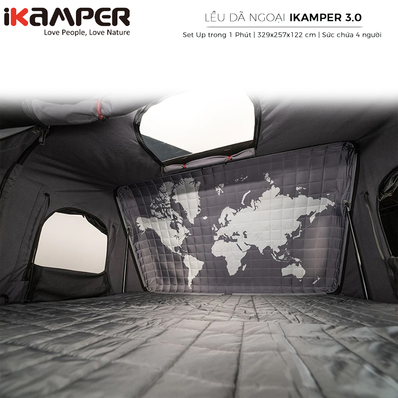 Lều Dã Ngoại Nóc Ô Tô IKAMPER SKYCAMP 3.0 ROOF TOP TENT
